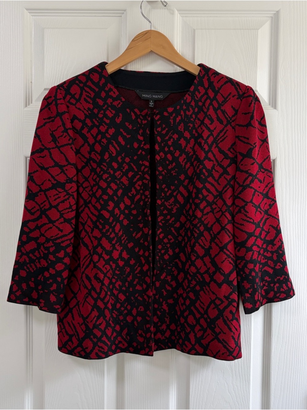 Ming Wang Abstract Print Sweater